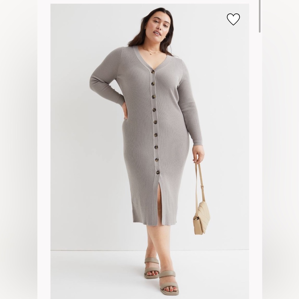 H&M Rib-knit Dress Size L